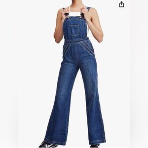 Free People Chasing Rainbows Overalls size 4